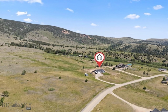 444 Highpark, Anaconda, MT 59711 - aerial view of property's location with a mountain backdrop and rural landscape