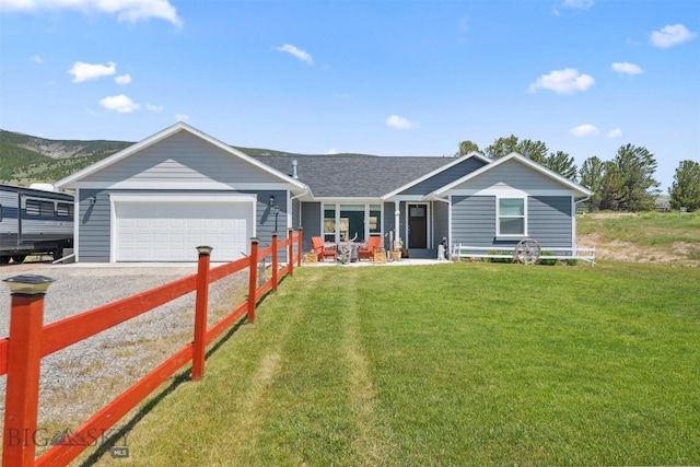 444 Highpark, Anaconda, MT 59711 - single story home featuring gravel driveway, an attached garage, a front yard, a porch, and a shingled roof