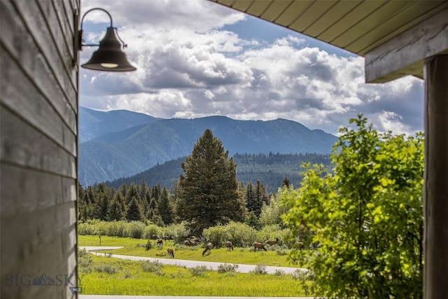 17 Chief Joseph Trl, Big Sky, MT 59716 - view of mountain backdrop with a heavily wooded area
