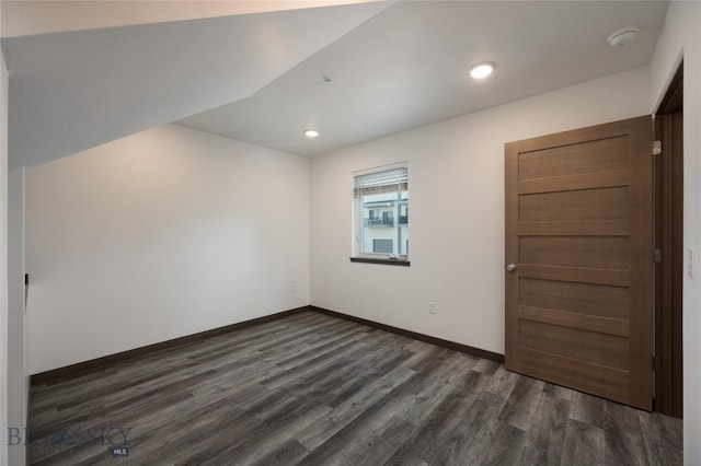 223 New Ventures Dr, Bozeman, MT 59718 - spare room with dark wood-type flooring, recessed lighting, and a smoke detector