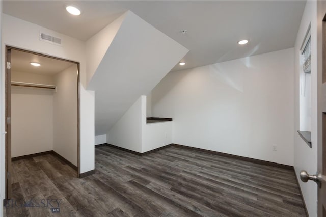 223 New Ventures Dr, Bozeman, MT 59718 - additional living space with dark wood-style flooring and recessed lighting