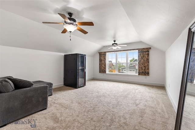 38 Red Rock, Bozeman, MT 59718 - bonus room featuring ceiling fan, light carpet, and vaulted ceiling