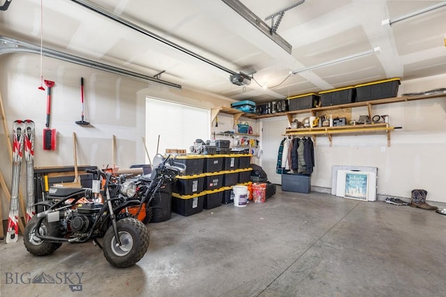 38 Red Rock, Bozeman, MT 59718 - garage featuring a garage door opener