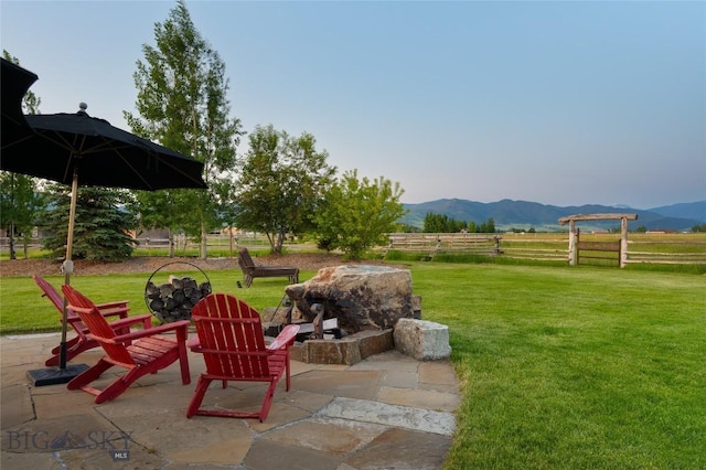 1400 Cottontail Rd, Gallatin Gateway, MT 59730 - view of patio featuring a mountain view