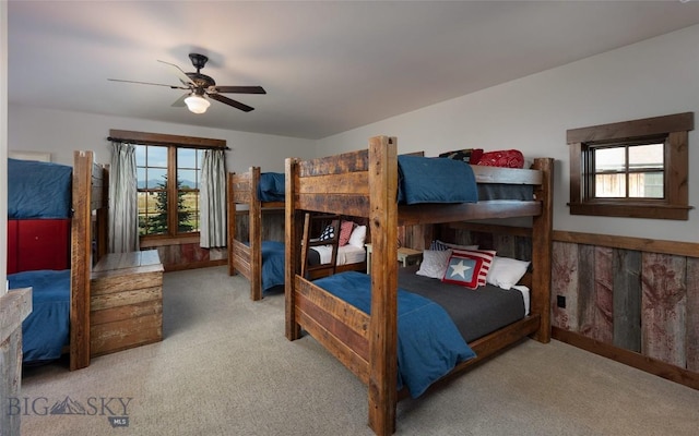 1400 Cottontail Rd, Gallatin Gateway, MT 59730 - bedroom with carpet flooring and ceiling fan