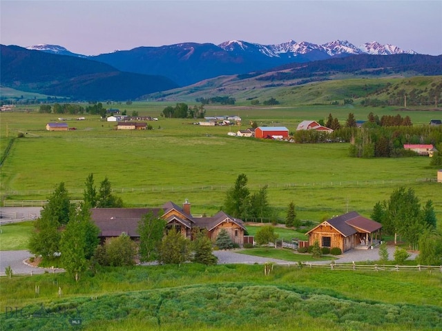 1400 Cottontail Rd, Gallatin Gateway, MT 59730 - view of mountain background featuring rural landscape and agricultural land