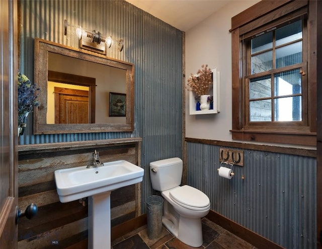 1400 Cottontail Rd, Gallatin Gateway, MT 59730 - bathroom featuring toilet and a wainscoted wall