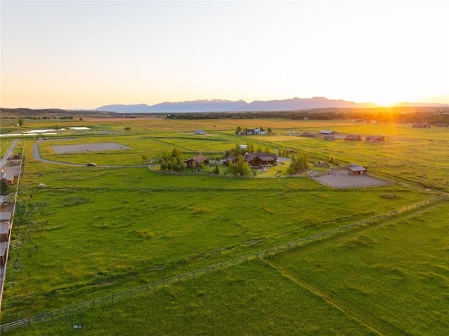 1400 Cottontail Rd, Gallatin Gateway, MT 59730 - aerial view at dusk of a view of rural / pastoral area and a mountain view