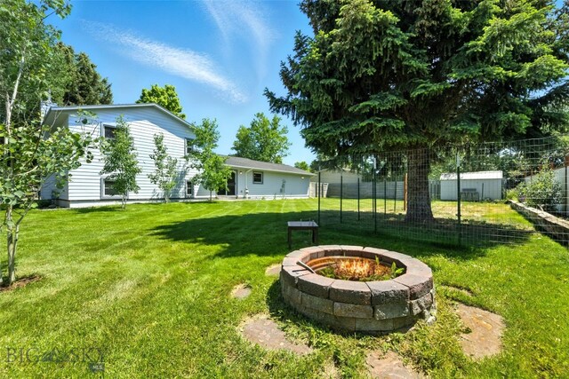 11 N Yellowstone Ave, Bozeman, MT 59718 - view of yard with an outdoor fire pit