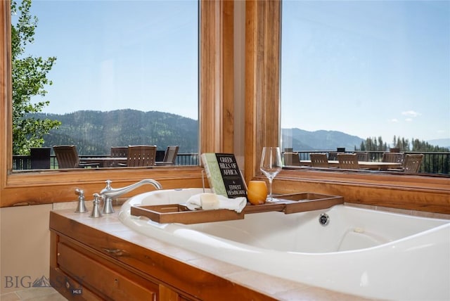 11540 Taiga Trl, Bozeman, MT 59715 - bathroom with a mountain view and plenty of natural light