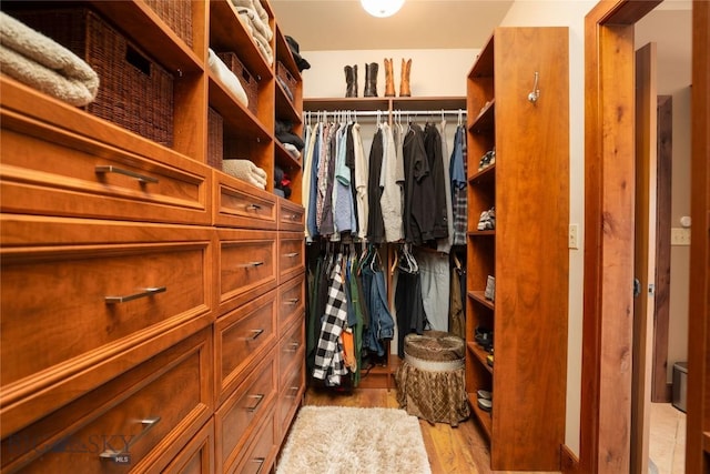 11540 Taiga Trl, Bozeman, MT 59715 - walk in closet with light wood-type flooring