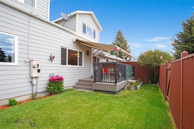 1406 Gilman Ave, Butte, MT 59701 - back of property with a wooden deck