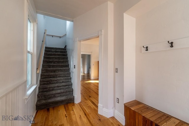 416 N 3rd St, Livingston, MT 59047 - staircase featuring wood finished floors