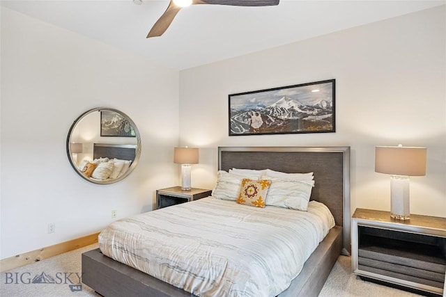 99 Pheasant Tail Ln Unit 1, Big Sky, MT 59716 - bedroom featuring carpet and a ceiling fan