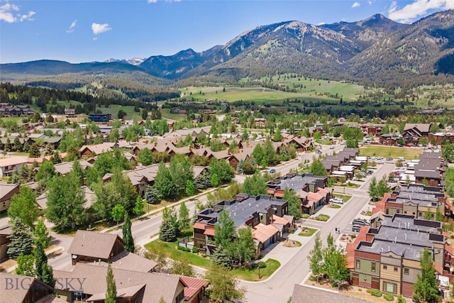 99 Pheasant Tail Ln Unit 1, Big Sky, MT 59716 - aerial view of residential area featuring mountains