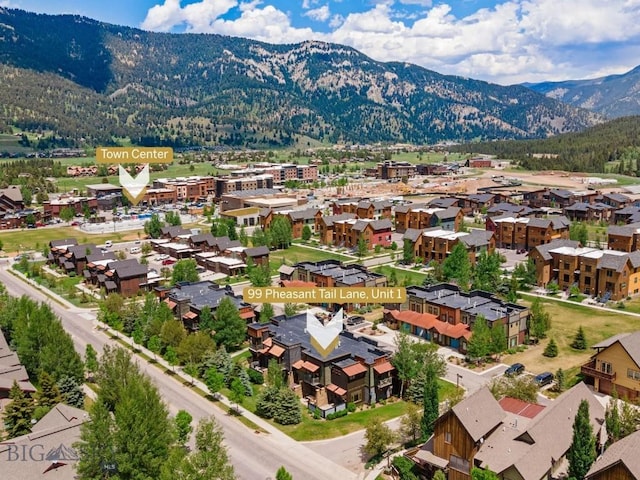 99 Pheasant Tail Ln Unit 1, Big Sky, MT 59716 - aerial view of a mountain backdrop