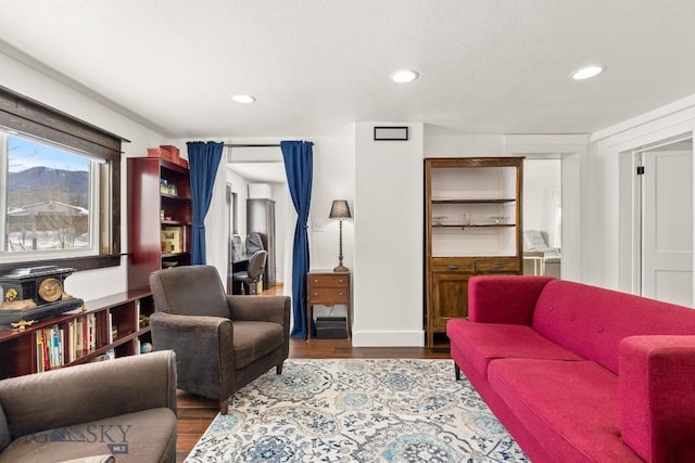 12977 Cottonwood Rd, Bozeman, MT 59718 - living room featuring wood finished floors and recessed lighting