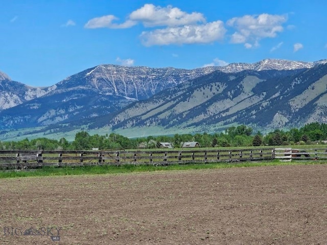 mountain view featuring rural landscape