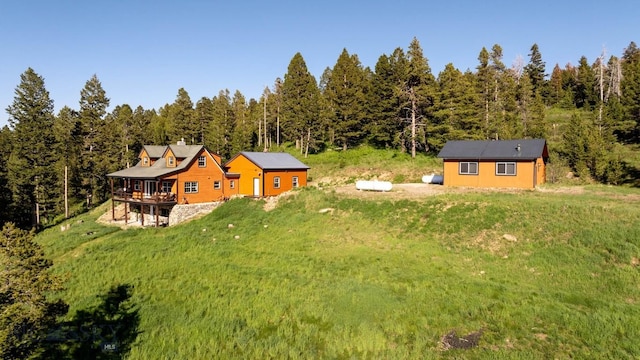 185 Peak, Bozeman, MT 59715 - view from above of property featuring a forest