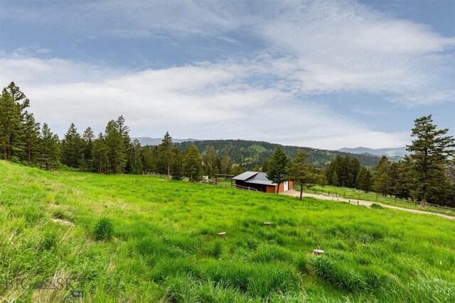 185 Peak, Bozeman, MT 59715 - view of yard with a view of trees, a view of countryside, and a mountain view
