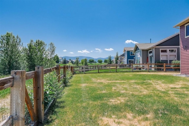 3230 S 26th Ave, Bozeman, MT 59718 - fenced backyard with a mountain view and a view of rural / pastoral area