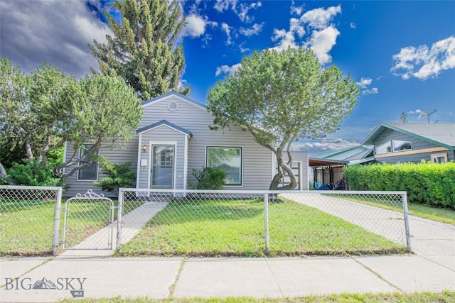 1940 Locust, Butte, MT 59701 - view of front of home featuring a fenced front yard and a gate