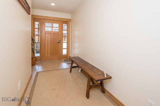 2500 Little Coyote Rd Unit 34, Big Sky, MT 59716 - entrance foyer featuring light tile patterned floors and recessed lighting