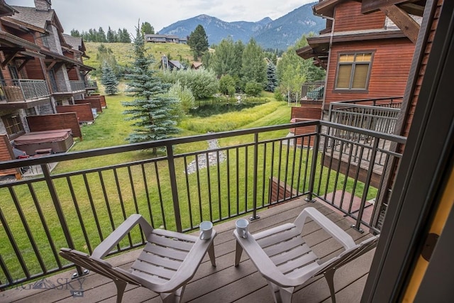 2500 Little Coyote Rd Unit 34, Big Sky, MT 59716 - balcony with a mountain view