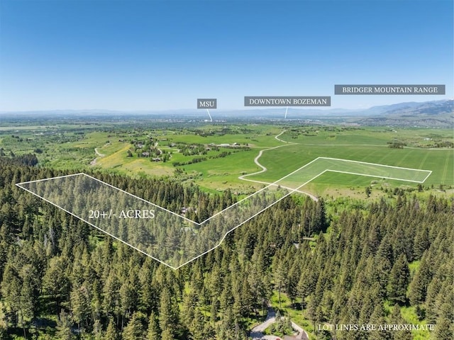 709 Limestone Rd, Bozeman, MT 59715 - view of property location featuring property parcel outlined and a forest