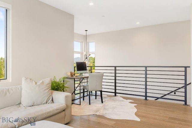 20 Caymus Ln Unit D, Bozeman, MT 59718 - office area featuring wood finished floors and recessed lighting