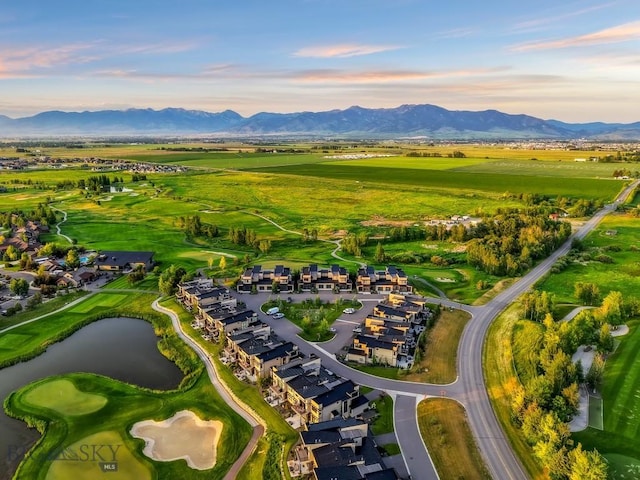 20 Caymus Ln Unit D, Bozeman, MT 59718 - aerial view at dusk of a water and mountain view