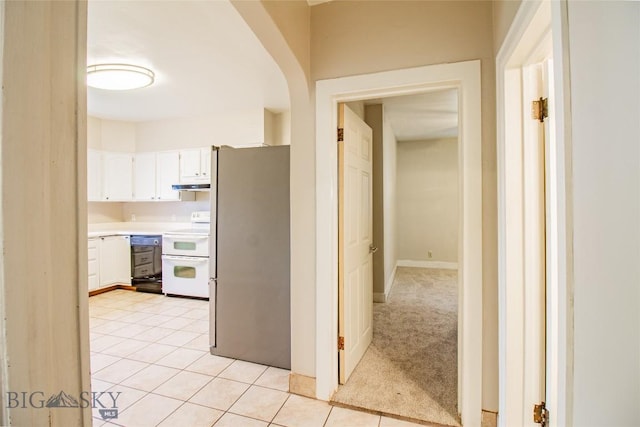 1823 Lafayette, Butte, MT 59701 - hallway featuring light tile patterned flooring and arched walkways