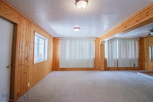 1823 Lafayette, Butte, MT 59701 - carpeted spare room featuring wood walls