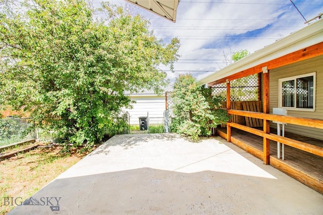 1823 Lafayette, Butte, MT 59701 - view of patio / terrace featuring a garage