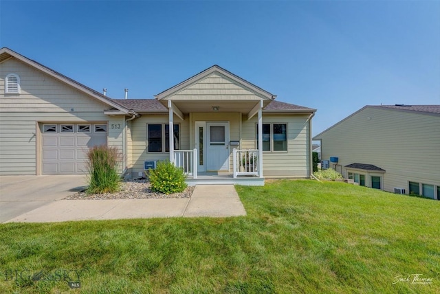 513 Burnham Pl, Helena, MT 59601 - view of front of house with an attached garage, a front lawn, and concrete driveway