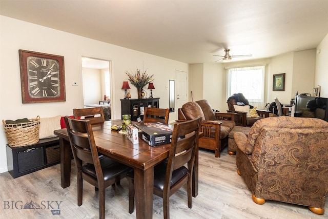 721 W Park Ave, Anaconda, MT 59711 - dining area featuring light wood finished floors and a ceiling fan