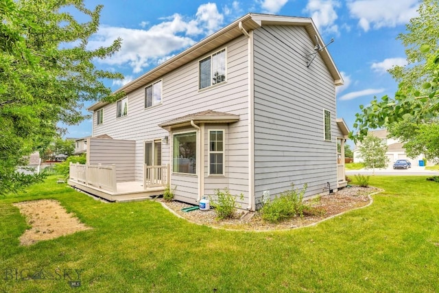 605 Prairie Ave, Bozeman, MT 59718 - back of property with a deck and a yard