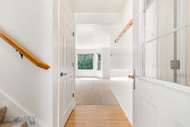 605 Prairie Ave, Bozeman, MT 59718 - hallway featuring light wood-type flooring and baseboards