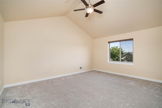 56 Koch Peak Ct, Bozeman, MT 59718 - bonus room with lofted ceiling, carpet flooring, and ceiling fan