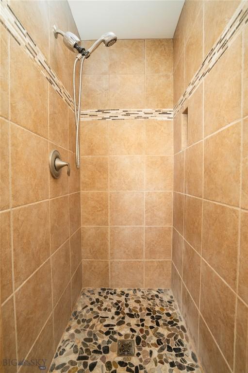 56 Koch Peak Ct, Bozeman, MT 59718 - full bathroom featuring a tile shower and stone finish flooring