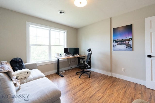 911 N Aster, Bozeman, MT 59718 - home office with wood finished floors and baseboards