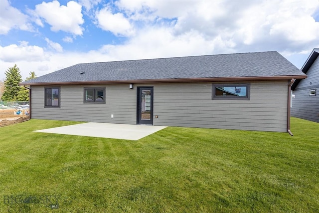2305 S Colorado, Butte, MT 59701 - back of house with a patio, a yard, and a shingled roof