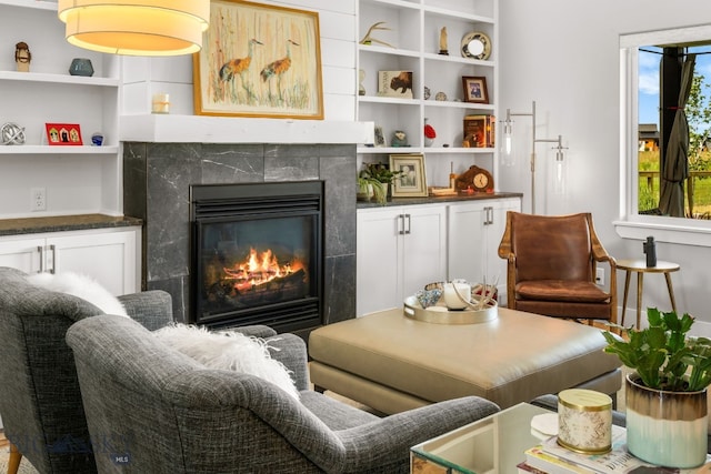 85 Riparian Way, Bozeman, MT 59718 - sitting room featuring a tiled fireplace