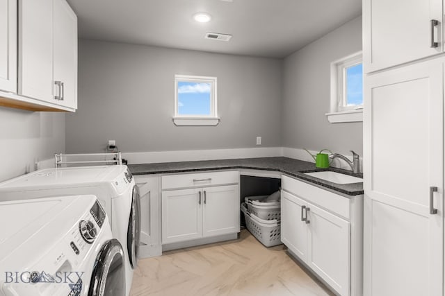 85 Riparian Way, Bozeman, MT 59718 - laundry area with cabinet space, washing machine and dryer, and recessed lighting