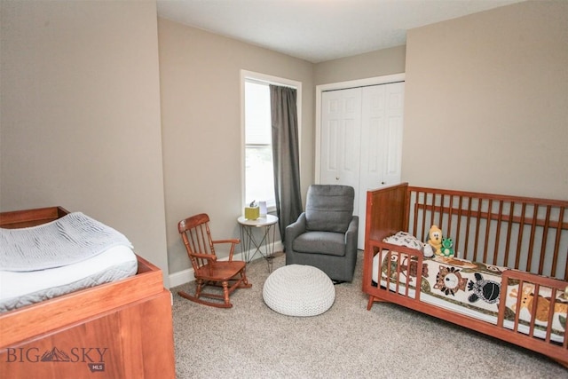 717 N Aster Ave, Bozeman, MT 59718 - carpeted bedroom with a closet and a nursery area