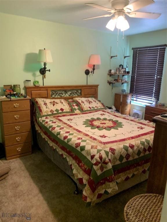 2320 S S Dr, Butte, MT 59701 - bedroom featuring carpet and a ceiling fan