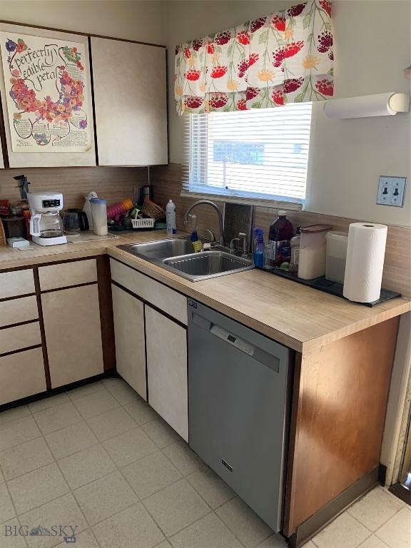 2320 S S Dr, Butte, MT 59701 - kitchen featuring stainless steel dishwasher and light countertops