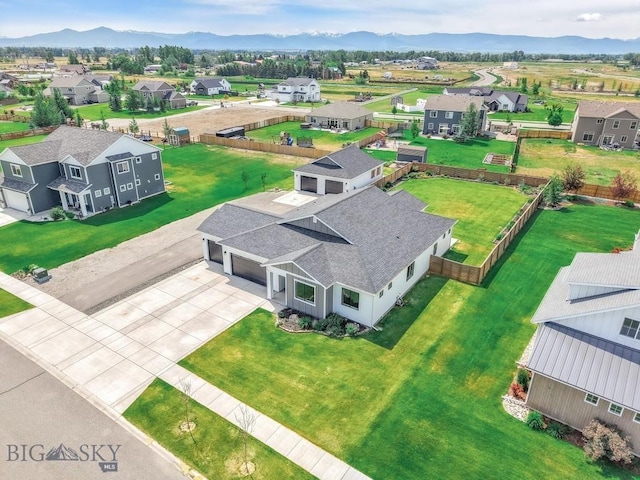 166 King Meadows Ln, Bozeman, MT 59718 - aerial view of residential area with a mountain backdrop