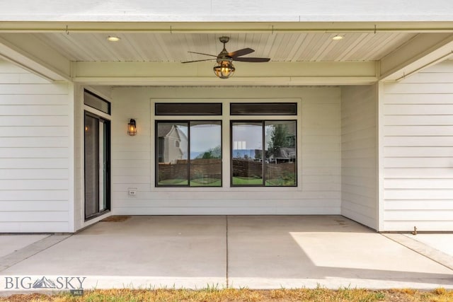 166 King Meadows Ln, Bozeman, MT 59718 - view of patio / terrace featuring ceiling fan