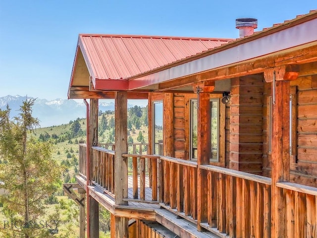 2 Eight Mile Creek Rd, Ennis, MT 59729 - wooden terrace featuring a mountain view